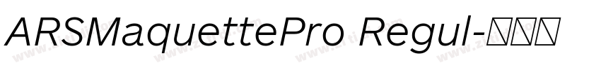 ARSMaquettePro Regul字体转换